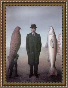 Spirits at Play II Framed Paintings - The Presence of Spirit by Rene Magritte