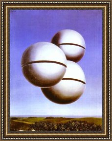 Dancing in The Wind Framed Paintings - The Voice of the Winds by Rene Magritte