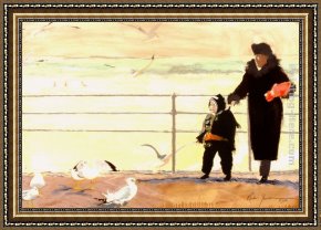 Yanow Framed Paintings - December by Rhoda Yanow