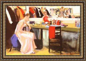 Yanow Framed Paintings - Dressing Room 2 by Rhoda Yanow