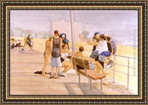 Yanow Framed Paintings - Friends by Rhoda Yanow