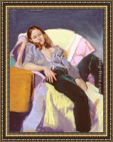 Red Head Framed Paintings - Red Head by Rhoda Yanow