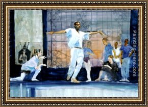 Ballet Rehearsal Framed Paintings - Rehearsal by Rhoda Yanow