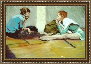 Yanow Framed Paintings - The Conversation by Rhoda Yanow