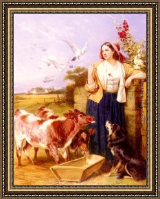 Richard Leblanc Framed Paintings - Good Friends by Richard Ansdell