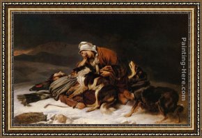 Richard Framed Paintings - Lost In The Storm by Richard Ansdell