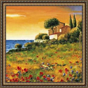 Richard Leblanc Framed Paintings - Sunlight Coast detail by Richard Leblanc