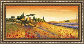 Richard Leblanc Framed Paintings - Sunlight Country by Richard Leblanc