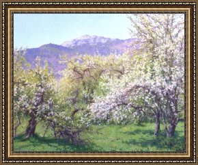The Pear Orchard Framed Paintings - Abandoned Orchard by Richard Wheeler Whitney