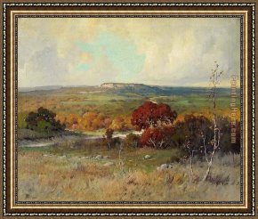 A Picnic Before The Woods Framed Paintings - Autumn in the Desert by Robert Wood