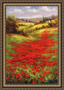 Valley Framed Paintings - Valley View by Hulsey by Roberto Lombardi