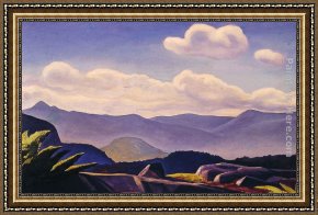Rockwell Framed Paintings - Mountain Landscape by Rockwell Kent