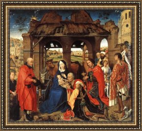 Der Jubil Framed Paintings - Adoration of the Magi by Rogier van der Weyden