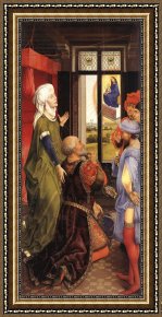 Triptych Framed Paintings - Bladelin Triptych left wing by Rogier van der Weyden