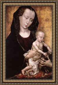 Nicolaes Woutersz Van Der Meer Framed Paintings - Portrait Diptych of Philippe de Croy left wing by Rogier van der Weyden