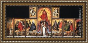 Der Jubil Framed Paintings - The Last Judgement Polyptych by Rogier van der Weyden