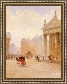 Willie Gillis in College Framed Paintings - College Green, Dublin by Rose Barton