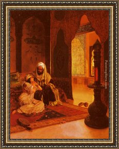 Her Favorite Book Framed Paintings - Favorite of the Farm by Rudolf Ernst