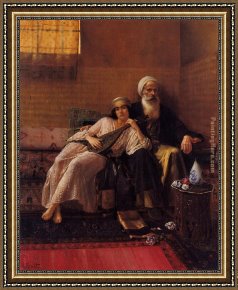 Musician's Table Framed Paintings - The Musician by Rudolf Ernst