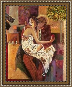 Julius Adam Framed Paintings - Adam & Eve by Sabzi