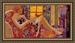 Ducks on a Riverbank on a Sunny Afternoon Framed Paintings - Warm Afternoon by Sabzi