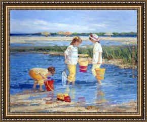 Summer Framed Paintings - Summer Memories by Sally Swatland