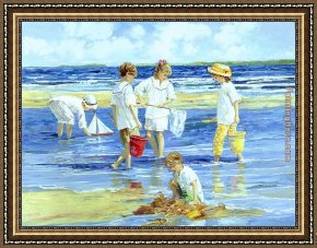 Summer Framed Paintings - Summer on Long Island by Sally Swatland