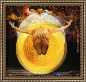 Salvador Dali Framed Paintings - Ascension by Salvador Dali