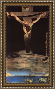 Saint Cosmas And Saint Damian Salvaged Framed Paintings - Christ of saint john of the cross by Salvador Dali