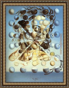 Salvador Dali Framed Paintings - Galatea of the Spheres by Salvador Dali