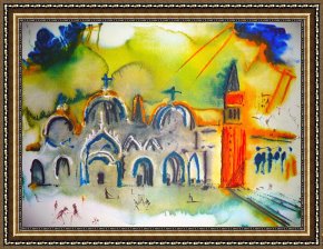 Homage to Kandinsky Framed Paintings - Homage to Venice by Salvador Dali