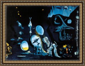 Le Vertige, Idylle Framed Paintings - Idylle Atomique by Salvador Dali