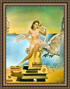 Leda Framed Paintings - Leda Atomica by Salvador Dali