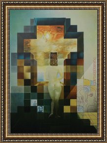 Altarpiece of The Church Fathers Vision of St Sigisbert Framed Paintings - Lincoln in Dali Vision by Salvador Dali