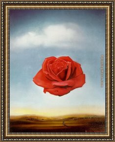 Park of Rose Framed Paintings - meditative rose by Salvador Dali