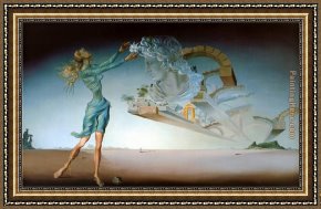 Salvador Dali Framed Paintings - Mirage by Salvador Dali
