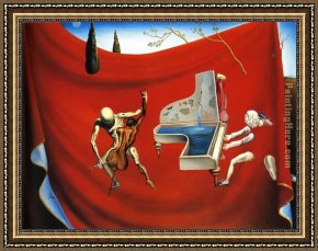 The Era of The Red Guards Framed Paintings - Music The Red Orchestra The Seven Arts by Salvador Dali