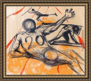 Sports Framed Paintings - Sports by Salvador Dali