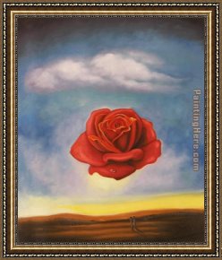 Park of Rose Framed Paintings - The Rose by Salvador Dali