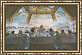 Salvador Dali Framed Paintings - The Sacrament of the Last Supper by Salvador Dali