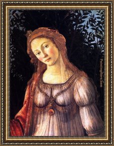 Spring Framed Paintings - Allegory of Spring detail by Sandro Botticelli