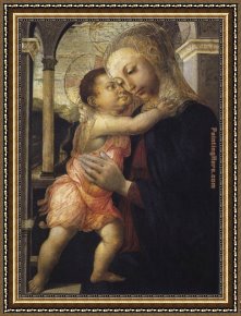 Child Framed Paintings - Madonna and Child by Sandro Botticelli