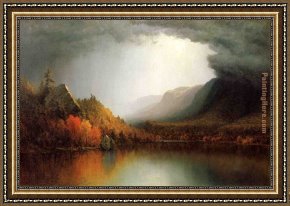 Storm Framed Paintings - A Coming Storm by Sanford Robinson Gifford