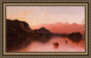 Maggiore Framed Paintings - Isola Bella, Lago Maggiore, a Sketch by Sanford Robinson Gifford