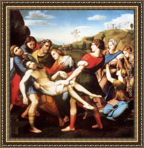 Entombment Framed Paintings - The Entombment by Sassoferrato