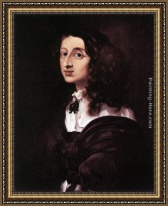 Caterina Cornaro, Queen of Cyprus Framed Paintings - Queen Christina of Sweden by Sebastien Bourdon