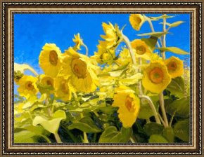 Isle of Sky Framed Paintings - Blue Sky Sunshine by Shirley Novak