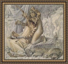 The Stirrup Cup Framed Paintings - 'Babylon hath been a golden cup' by Simeon Solomon