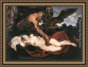 Jupiter And Antiope Framed Paintings - Jupiter and Antiope by Sir Antony van Dyck