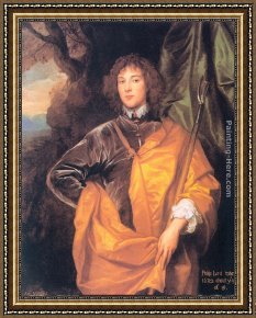 Sir Antony Van Dyck Framed Paintings - Philip, Fourth Lord Wharton by Sir Antony van Dyck